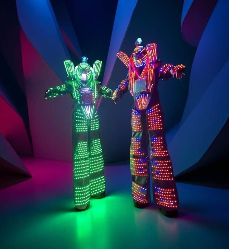 Neon Stilt Walkers